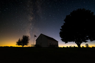 Milky Way over Fairview Church