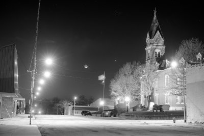 Moon & Venus over Historic Courthouse