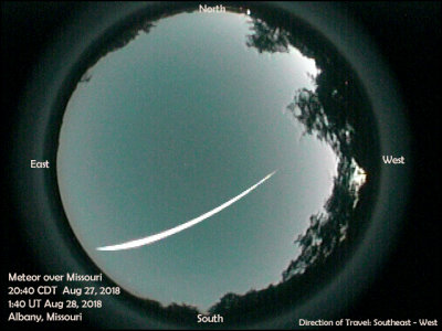 Bright Twilight Meteor over Missouri