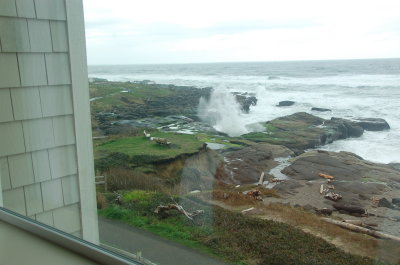 Ocean side at the Overleaf, Yachats Or March 2017