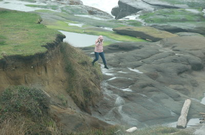 Ocean side at the Overleaf, Yachats Or March 2017