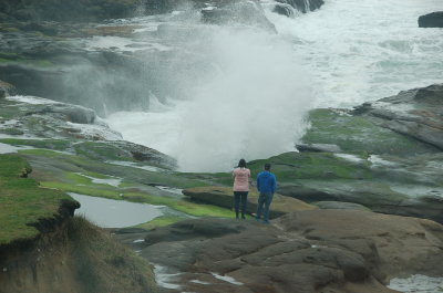 Ocean side at the Overleaf, Yachats Or March 2017