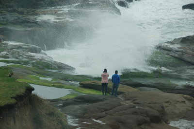 Ocean side at the Overleaf, Yachats Or March 2017