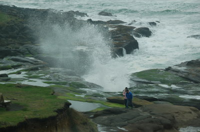 Ocean side at the Overleaf, Yachats Or March 2017