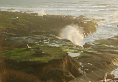 Ocean side at the Overleaf, Yachats Or March 2017