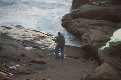 Ocean side at the Overleaf, Yachats Or March 2017