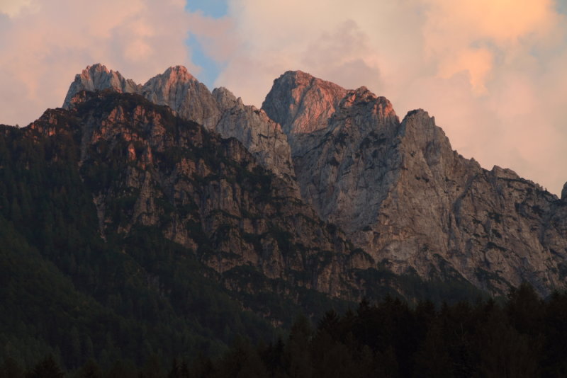 Evening light on the mountains