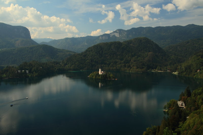 Lake Bled, seen from Bled Castle