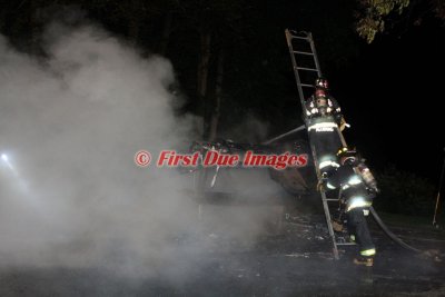 Dudley MA - Camper fire; 54 Blackmere Rd. - July 8, 2017
