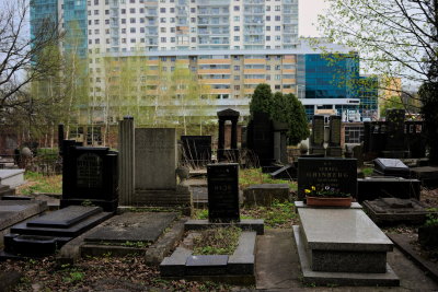 View on the Warsaw Jewish Cemetery , maybe the biggest one in the world