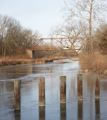 Hennepin Canal Ice and Bridge 9 