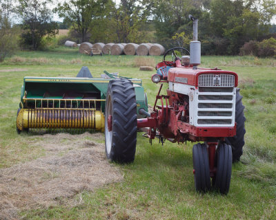 Farmall Tractor with Baler 