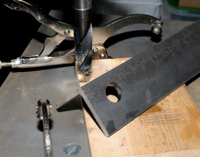 Hole drilled in 1/4 steel angle (2)