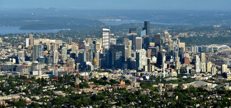 Seattle and Space Needle Lake Washington 111  