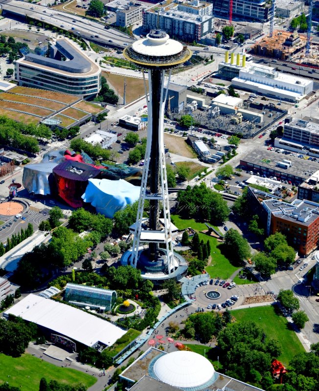 Space Needle, Glass Observation, Chihuly Glass Garden, Pacific Science Center, MoPOP, Seattle 034 