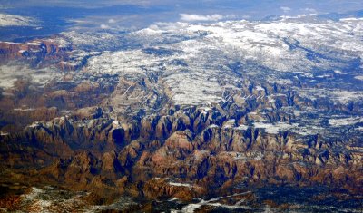 Zion National Park Utah from 43000 feet 170  