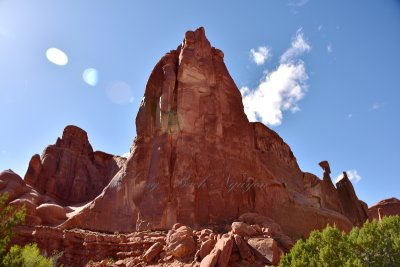 Rock Formation at Park Avenue viewpoint in Arches National Park Moab Utah 640