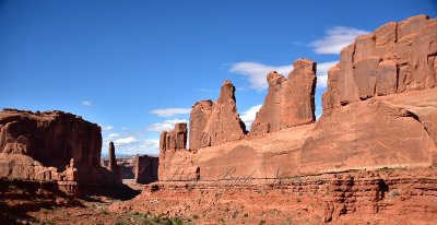 Courthouse Towers and Park Avenue in Arches National Park Moab Utah 675 