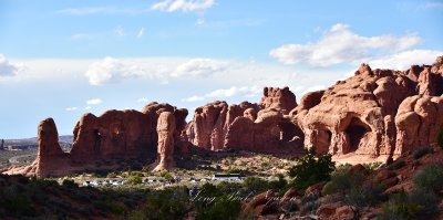 Parade of Elephants and Double Arch at  The Windows Section Arches National Park Utah 1010 