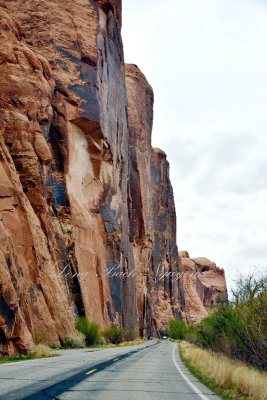 Vertical Wall of Poison Spider Mesa Potash Road Moab Utah 632  