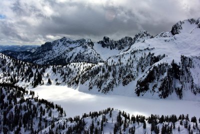 Snow Lake and Chair Peak and Denny Peak Cascade Mountains Washington 260  