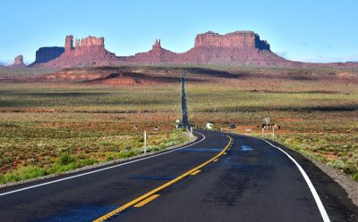 Monument Valley from Forrest Gump Hill on Highway 163 Navajo Nation Utah 024 