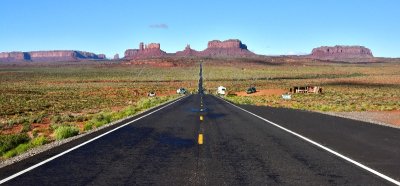 Monument Valley from Forrest Gump Hill on Highway 163 Navajo Nation Utah 045 