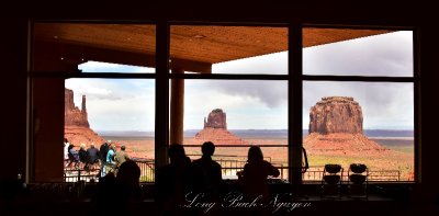 Enjoying the Monument Valley view from Dining Room Navajo Tribal Park 423 