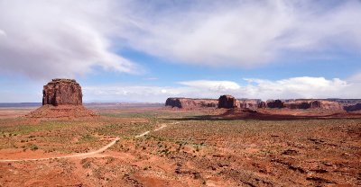 Merrick Butte Elephant Butte Spearhead Mesa and Rain God Mesa at Monument Valley 439 