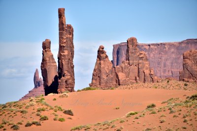 Totem Pole and Sand Spring Monument Valley Navajo Tribal Park 748  