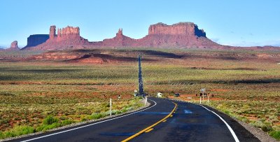 Monument Valley from Forrest Gump Hill on Highway 163 Navajo Nation Utah 024a  