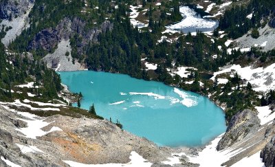 Jade Lake No Name Lake by Mount Daniel Cascade Mountains Washington 457