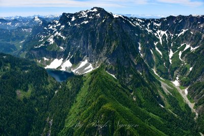 Mount Index with Lake Serene and Mount Persis  Washington 665 