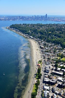 Alki Beach and downtown Seattle from West Seattle Washington 094  