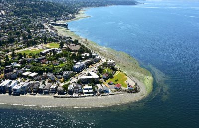Alki Point Lighthouse and Low Tide in West Seattle 083  