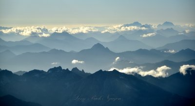 Cascade Mountains at late afternoon 391  