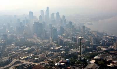 Smoke and Haze in Seattle and Skyline Washington 167a  