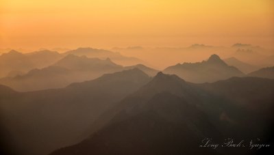 Golden Sunset on Central Cascade Mountains Washington 085  