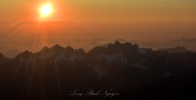 Chimney Rock Lemah Mt and Cascade Mountains at sunset 116 