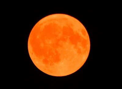 Orange Moon from West Seattle due to forest fire smoke 068  