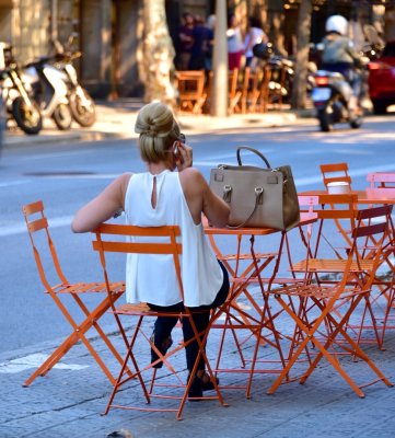 Stylist Lady in Barcelona Spain 050 