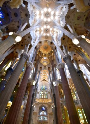 La Sagrada Familia Interior Barcelona Spain 051