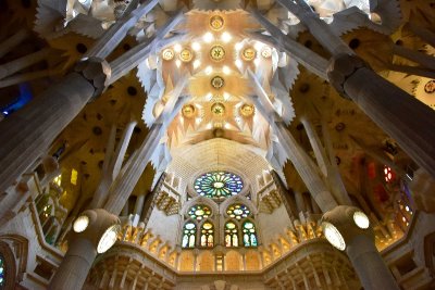 La Sagrada Familia Ceiling  Barcelona Spain 241 