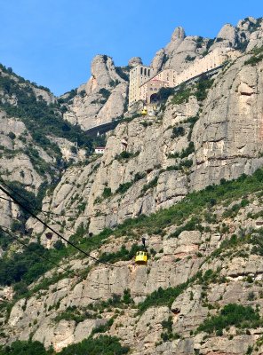 Abbey of Montserrat from Aeri Cable Car station Montserrat Spain 076 