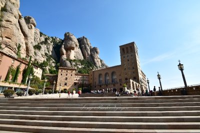 Santa Maria de Montserrat Abbey on Montserrat Mountain Spain 151 