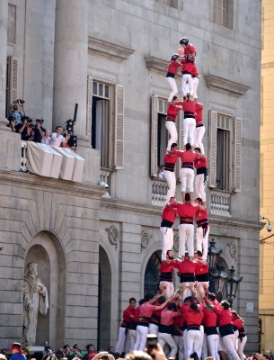 Human Tower in Plaa Sant Jaume Catalunya Festival Barcelona 297a 