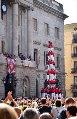 Human Tower in Plaa Sant Jaume Catalunya Festival Barcelona 303  