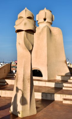 Chimneys on Casa Mila La Pedrera Barcelona 530  