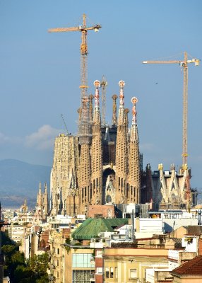 La Sagrada Familia from Casa Mila La Padrera Barcelona 579  
