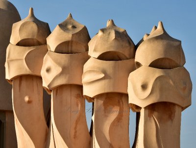 Warrior Chimney on roof of Casa Mila La Pedrera Barcelona 596 